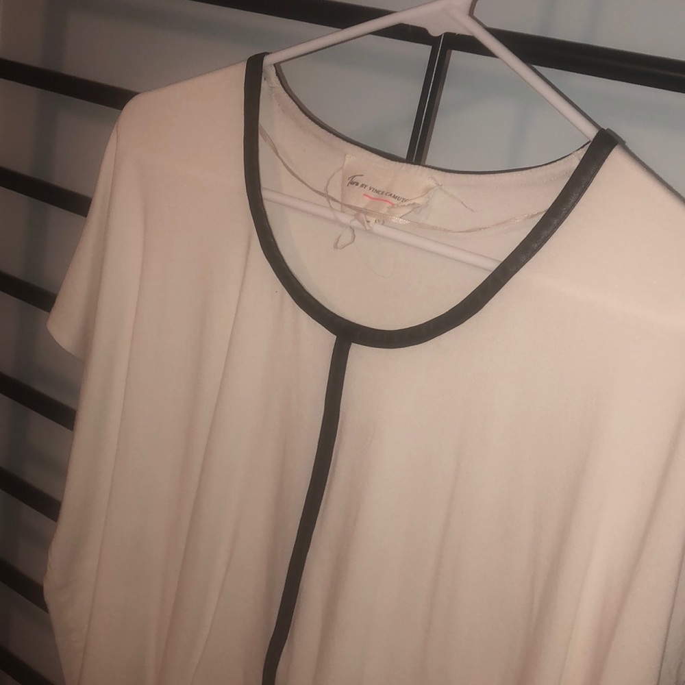 Black and white blouse